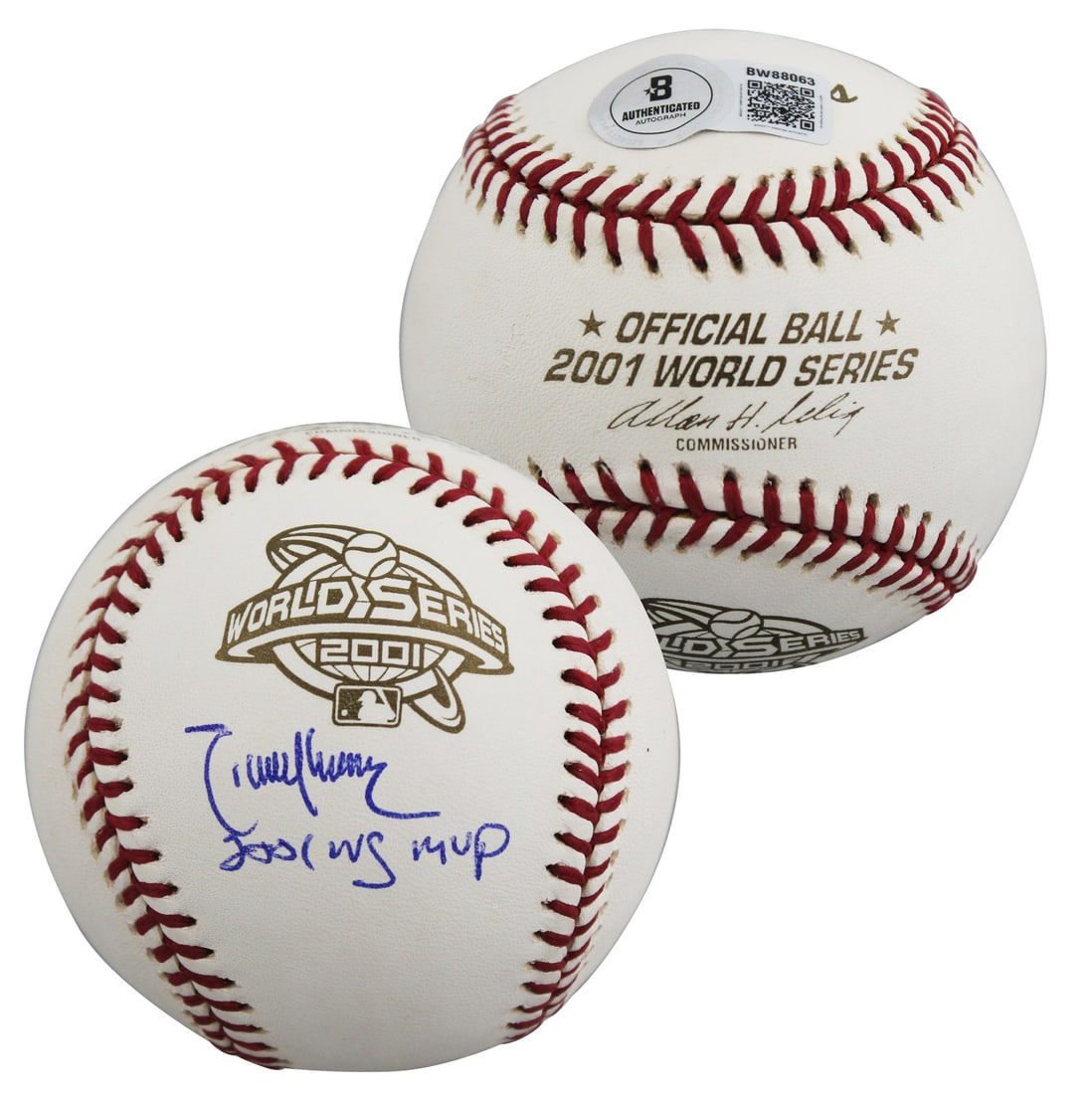Randy Johnson signed 2001 World Series logo baseball BAS (1 of 7)