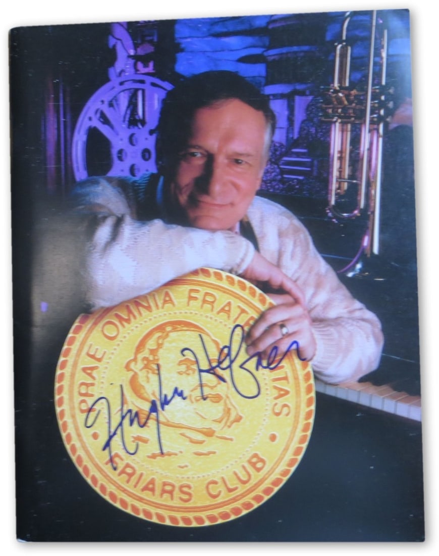 Friar's Club Program Signed by Hugh Hefner with Global Authentics COA (1 of 4)