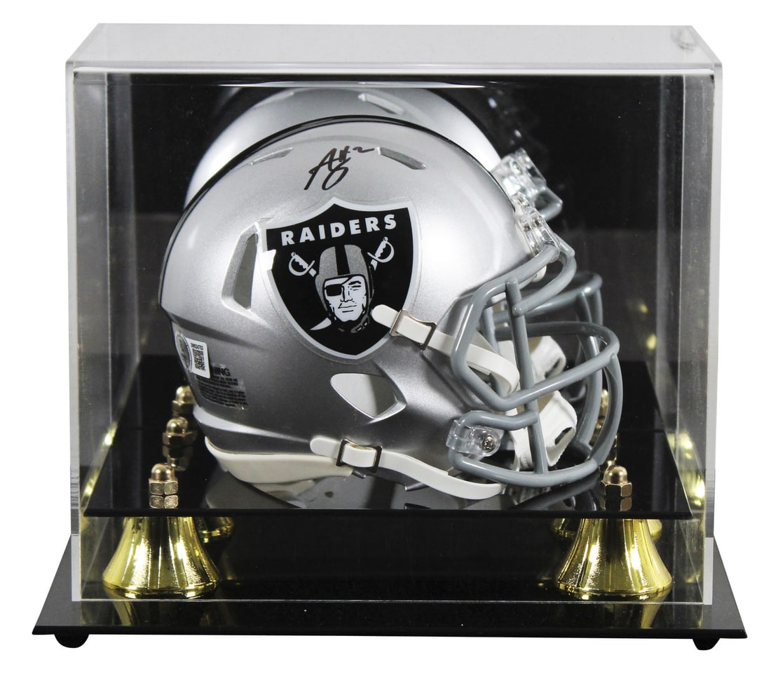 Ashton Jeanty Signed Raiders Mini Helmet with Beckett Authentication: Ashton Jeanty Signed Raiders Mini Helmet with Beckett Authentication This authentic signed mini helmet is a must-have for any fan of Ashton Jeanty and the Las Vegas Raiders. The Speed Mini Helmet come