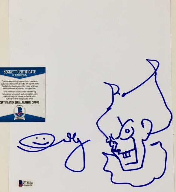 Signed Pennywise Sketch Photograph Andres Muschietti BAS COA (1 of 1)