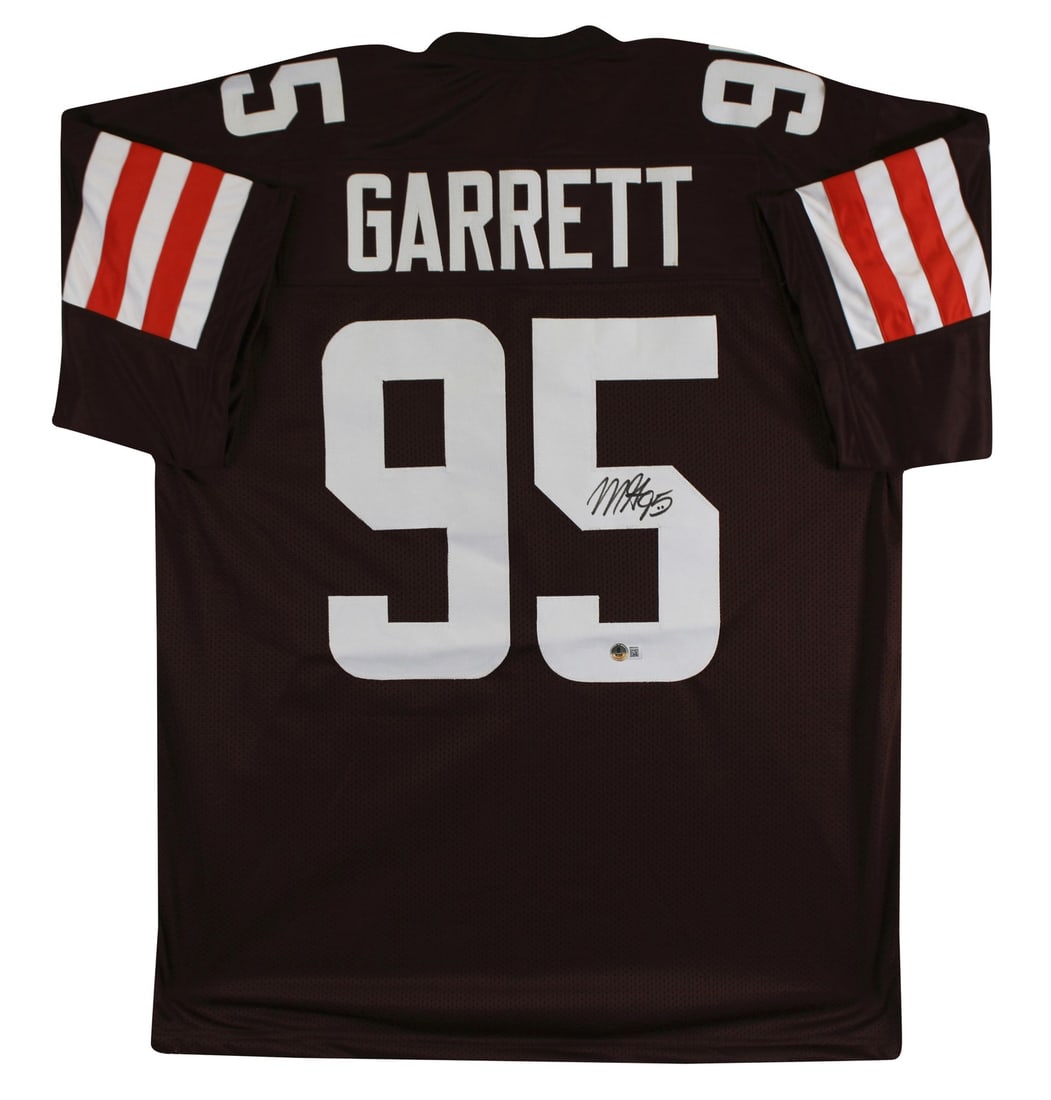 Autographed Myles Garrett Cleveland Browns Pro Jersey BAS Witnessed Authentication (1 of 3)