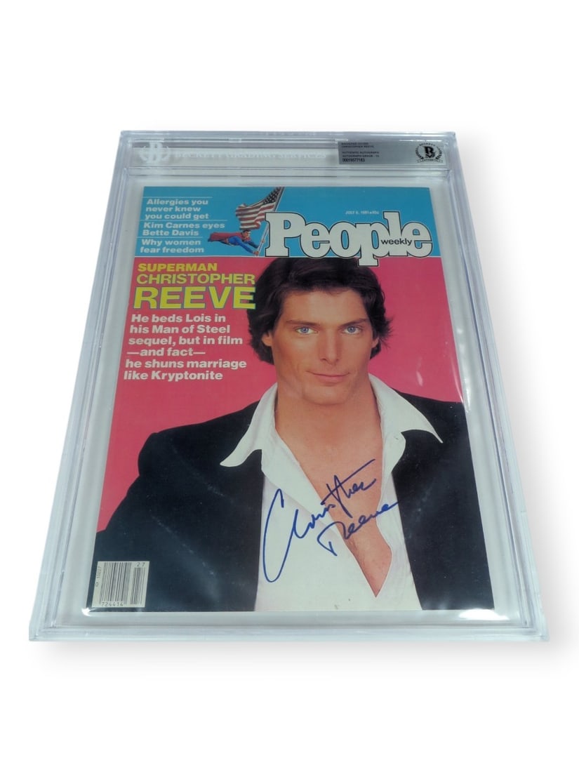 Autographed Superman Magazine Cover Christopher Reeve Beckett BAS 10 (1 of 3)