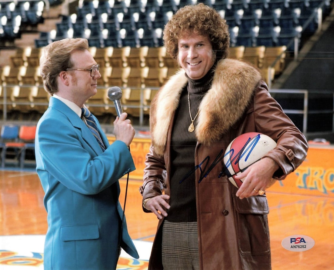 Will Ferrell Autographed 8x10 Photo PSA/DNA Semi-Pro Collectible: Will Ferrell Autographed 8x10 Photo PSA/DNA Semi-Pro Collectible This is an original 8x10 photograph featuring Will Ferrell, signed by the actor himself from the movie Semi-Pro. The autograph has been
