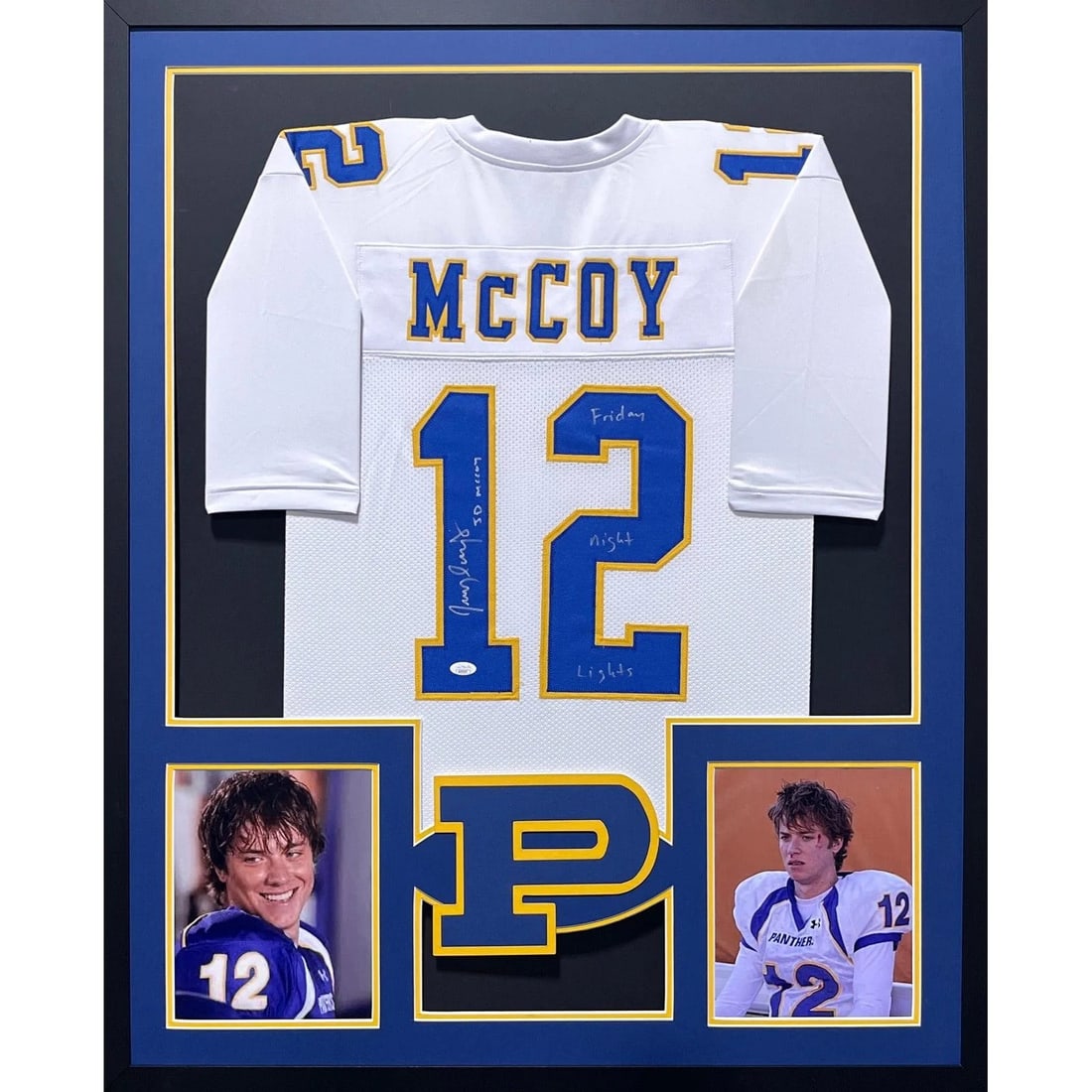 Friday Night Lights McCoy Signed Framed Jersey JSA Authenticated 42x34 (1 of 2)