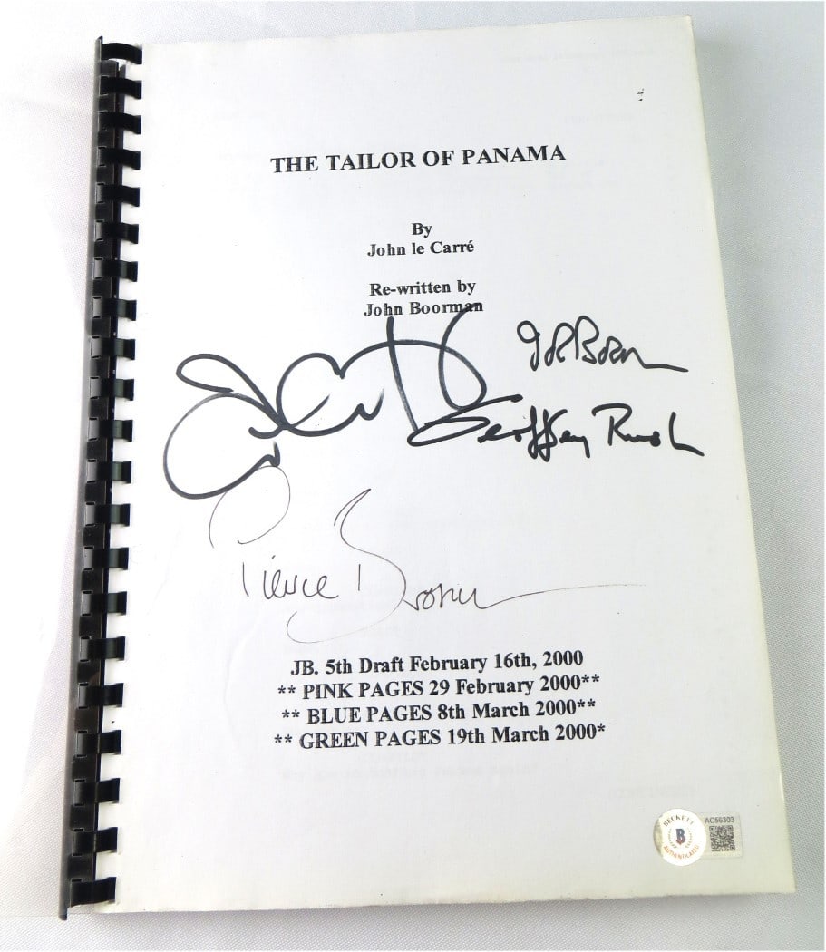 Script Signed by Brosnan Curtis Rush Boorman The Tailor of Panama Beckett Authenticated (1 of 4)