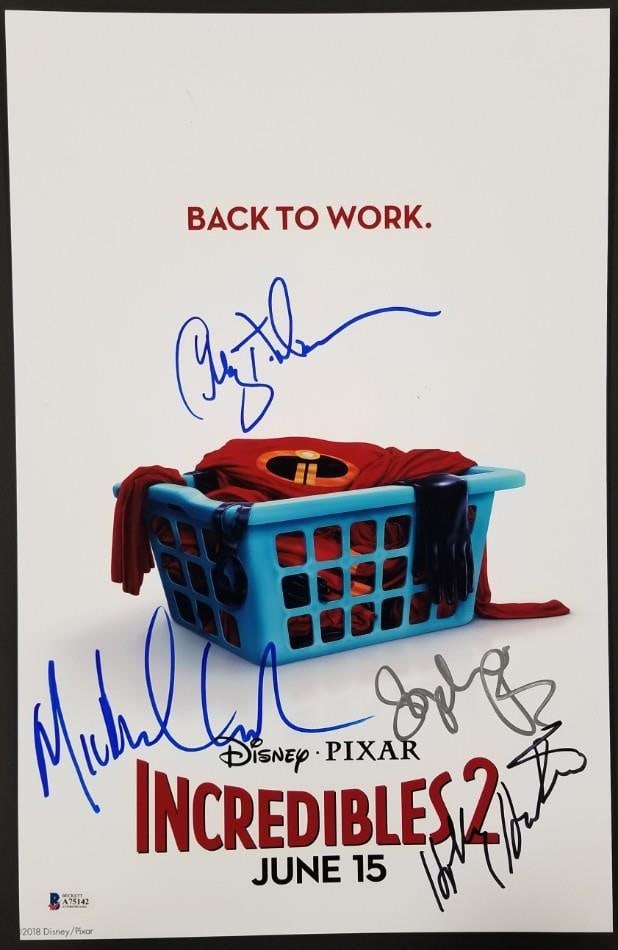 Incredibles 2 Signed 11x17 Photograph Nelson Hunter Giacchino Beckett COA (1 of 4)