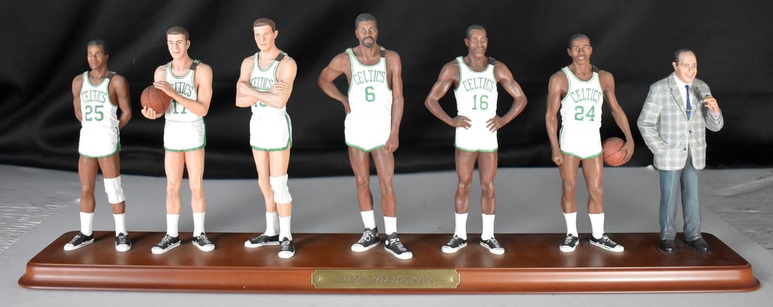Danbury Mint 1964-65 Boston Celtics Championship Figurine Set With Box and Literature (1 of 6)