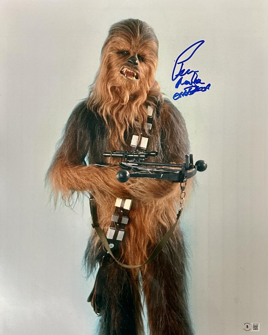 Beckett Certified Peter Mayhew Chewbacca Signed 16x20 Star Wars Photo (1 of 1)