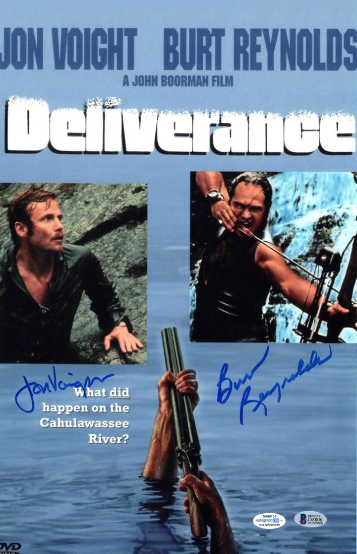 Beckett Witnessed 11X17 Deliverance Photo Signed by Jon Voight and Burt Reynolds (1 of 1)