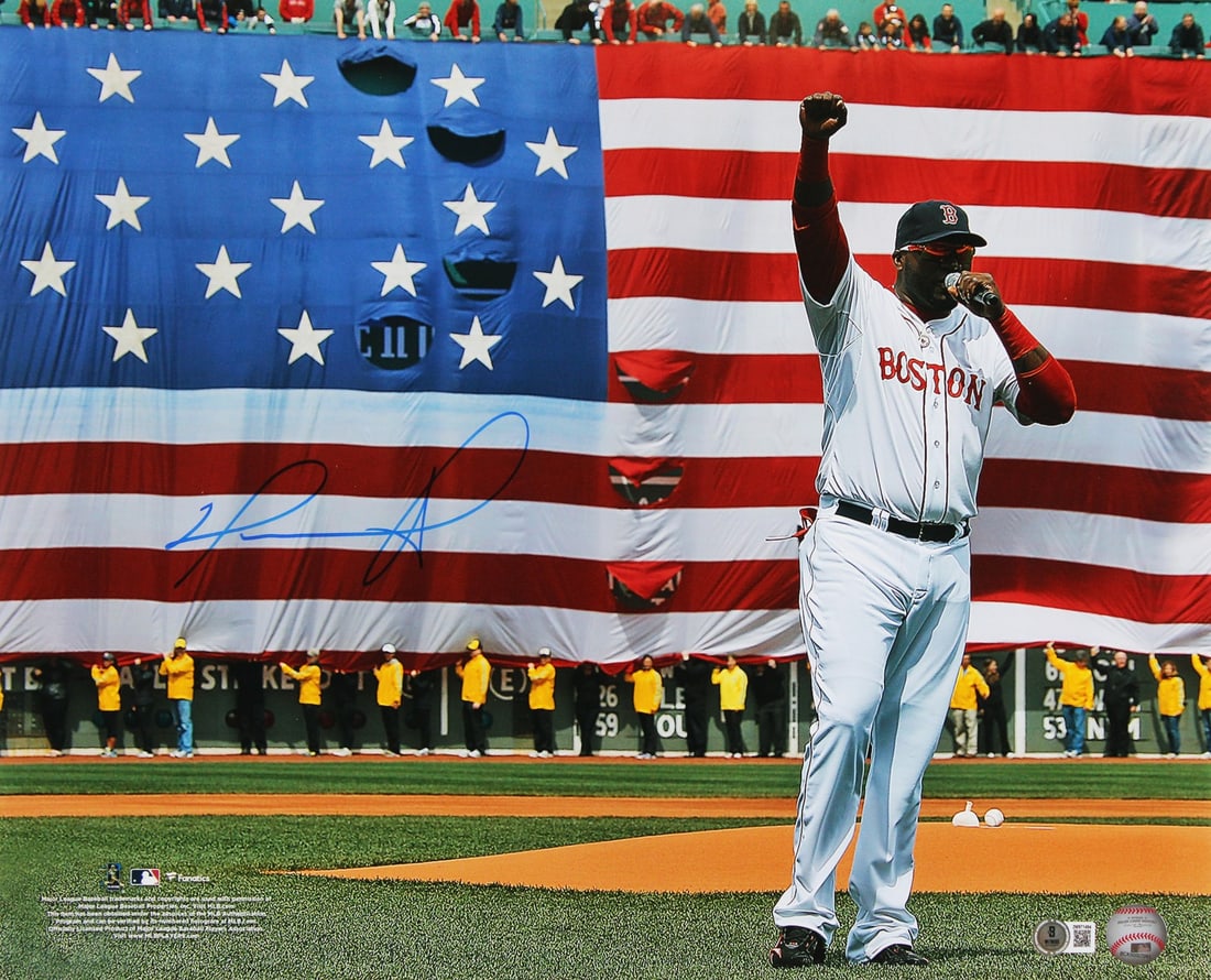 David Ortiz Autographed 16x20 Photo Beckett Witnessed Boston Red Sox (1 of 2)