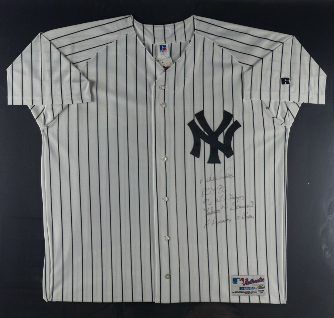 Derek Jeter Yankees replica home jersey signed with inscriptions BAS (1 of 4)