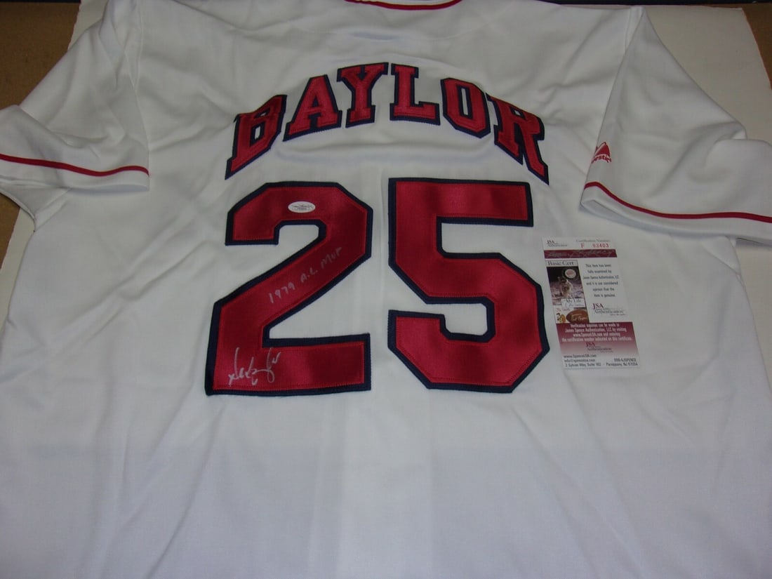 Signed Majestic Don Baylor Angels Jersey JSA COA 1979 AL MVP (1 of 2)