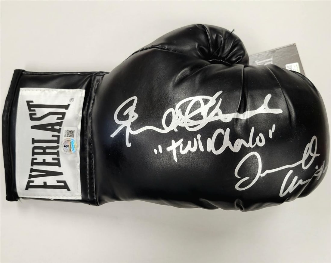 Boxing Glove with Jermall and Jermell Charlo Signatures Beckett Authenticated (1 of 5)