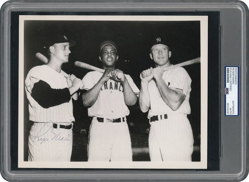 Roger Maris Signed 1961 All-Star Game Photo PSA DNA Authentic 8x10: Roger Maris Signed 1961 All-Star Game Photo PSA DNA Authentic 8x10 Celebrate baseball history with this authentic 8" x 10" photograph of Roger Maris from the 1961 All-Star Game, proudly signed by the 