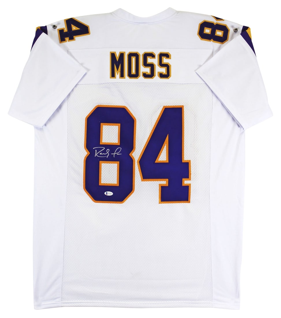 Randy Moss Signed Minnesota Vikings White Pro Style Jersey BAS Authenticated (1 of 7)