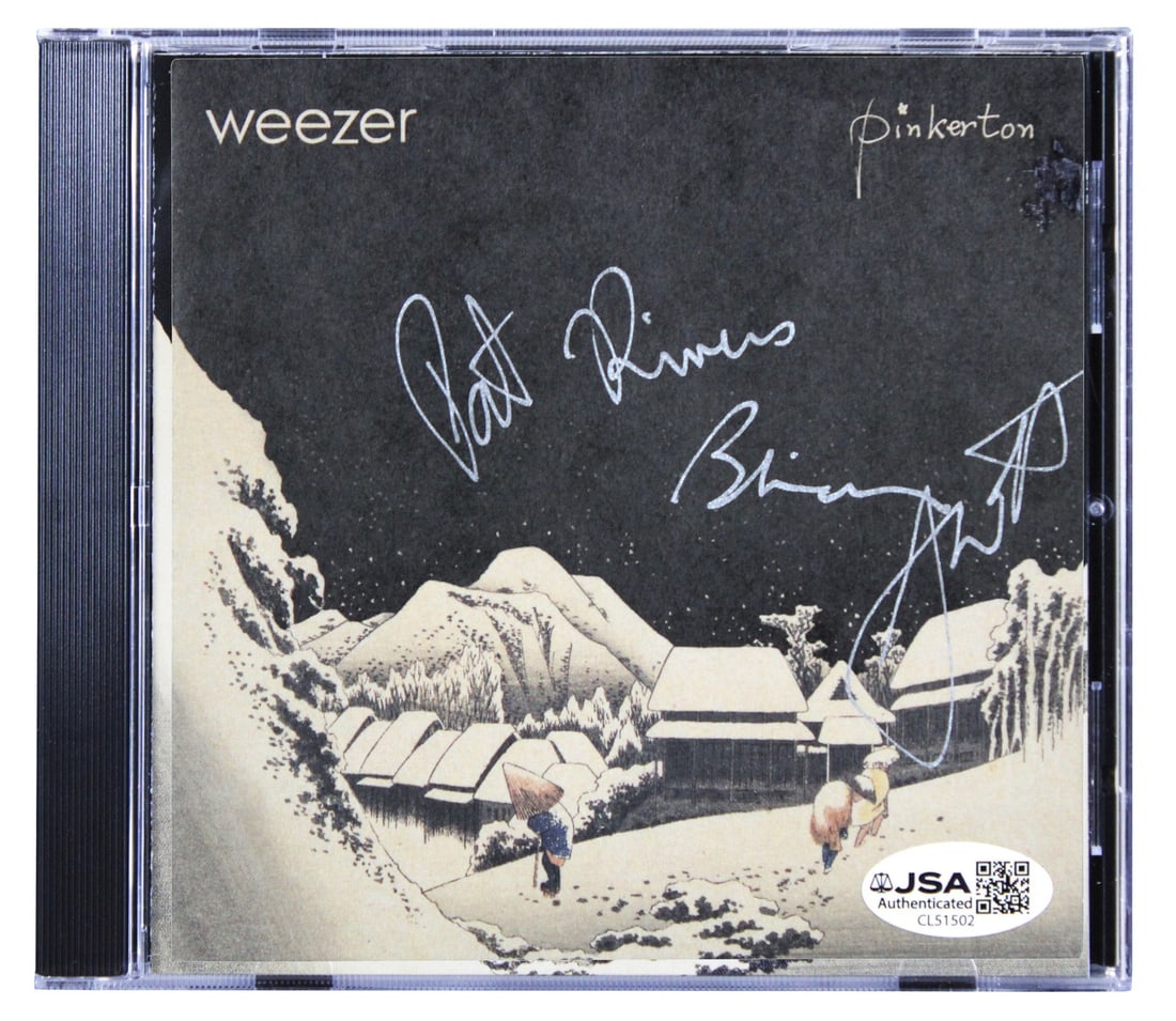 Weezer Pinkerton CD Insert Signed by 4 JSA Certified (1 of 4)