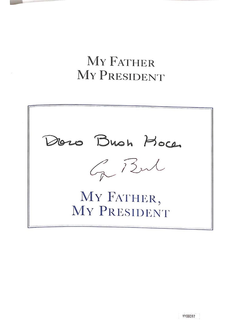 George H.W. Bush Signed My Father My President HC Book JSA Authenticated: George H.W. Bush Signed My Father My President HC Book JSA Authenticated This is a pre-owned hardcover book titled "My Father My President," authored by George H.W. Bush and signed by the former Presi