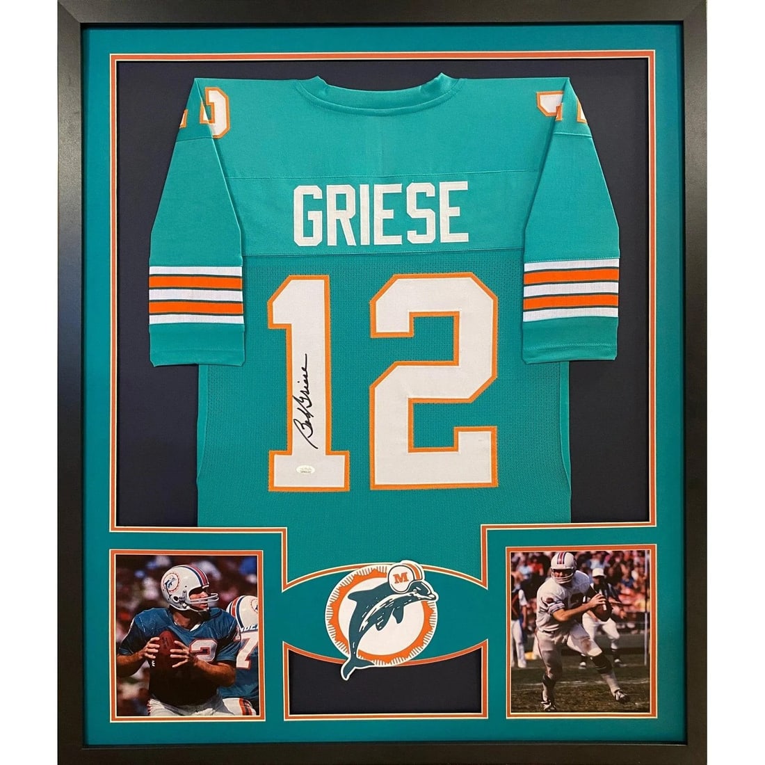 Bob Griese Miami Dolphins Signed Framed Jersey JSA Authenticated 42x34 (1 of 3)