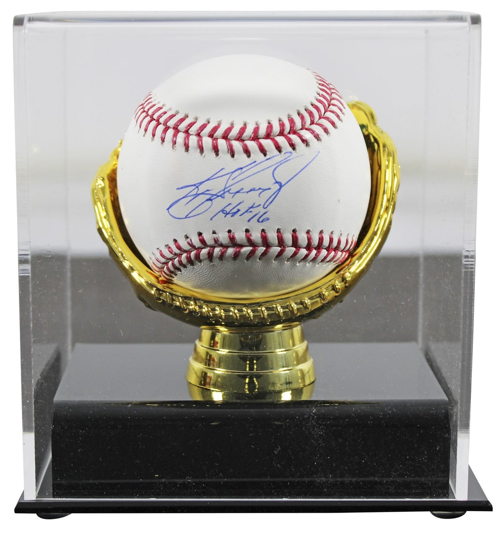 Ken Griffey Jr Signed OML Baseball HOF 16 with Beckett Authentication: Ken Griffey Jr Signed OML Baseball HOF 16 with Beckett Authentication This authentic OML baseball, personally signed by Ken Griffey Jr., features the inscription "HOF 16" and comes with a protective a