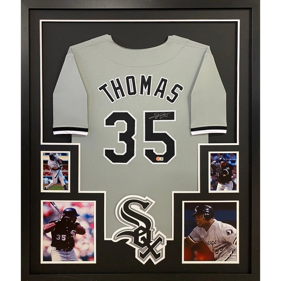 Framed Frank Thomas autographed Chicago White Sox jersey Beckett authenticated (1 of 2)