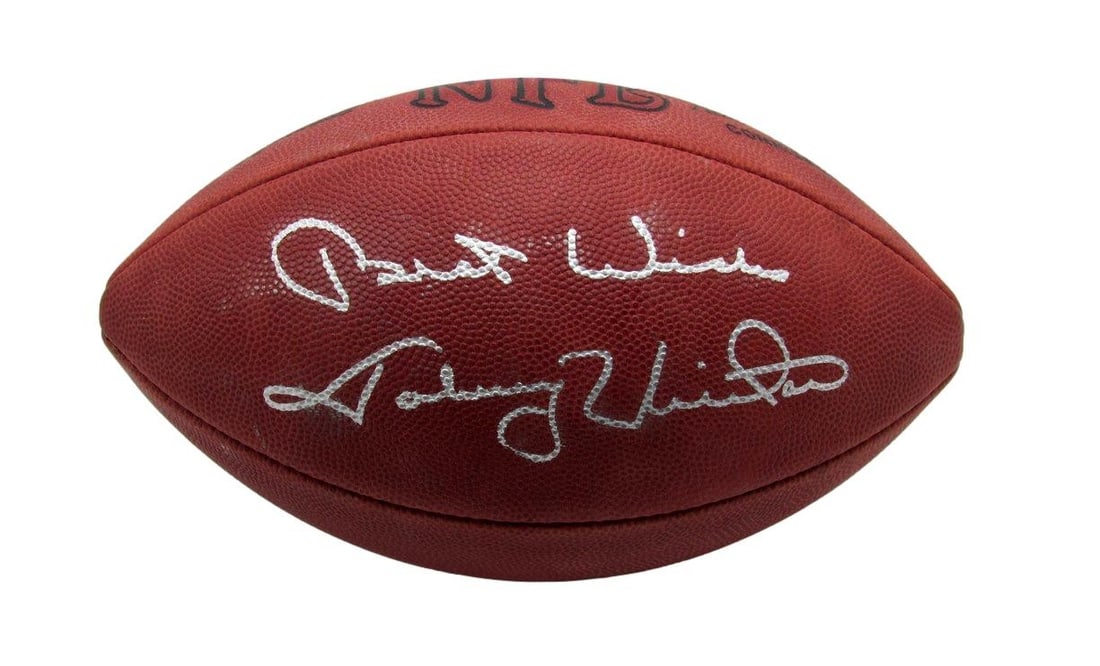 Wilson NFL Football Autographed by Johnny Unitas with HOF Inscription PSA DNA: Wilson NFL Football Autographed by Johnny Unitas with HOF Inscription PSA DNA This is a Wilson leather official NFL game football signed and inscribed with "Best Wishes" by Johnny Unitas, Hall of Fame