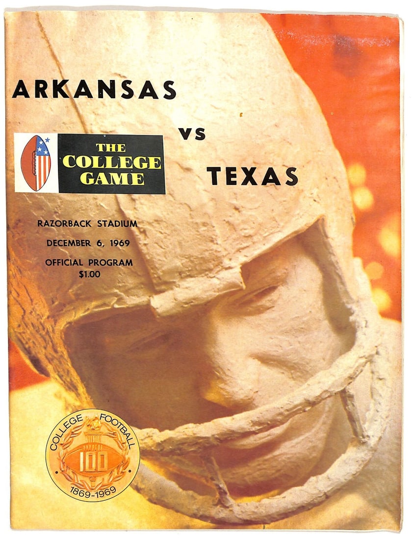 Original 1969 Football Program Texas vs Arkansas Game of the Century (1 of 7)