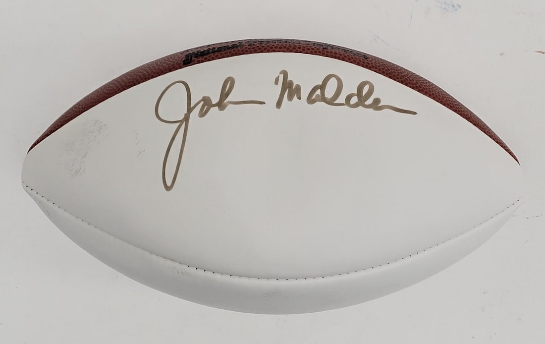 Official NFL football autographed by John Madden with JSA COA (1 of 6)