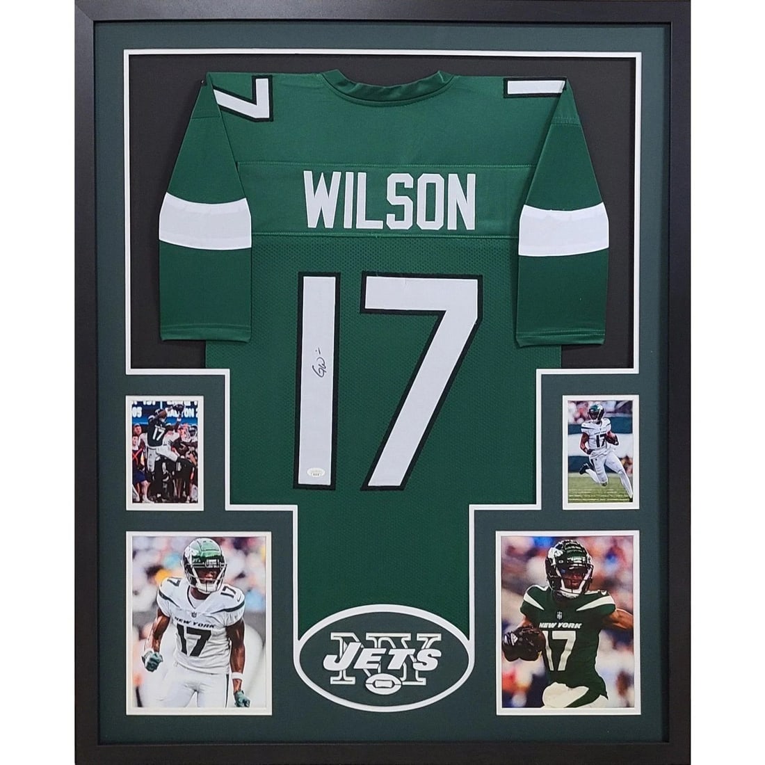 Garrett Wilson Autographed Framed Jersey JSA New York Jets (1 of 3)