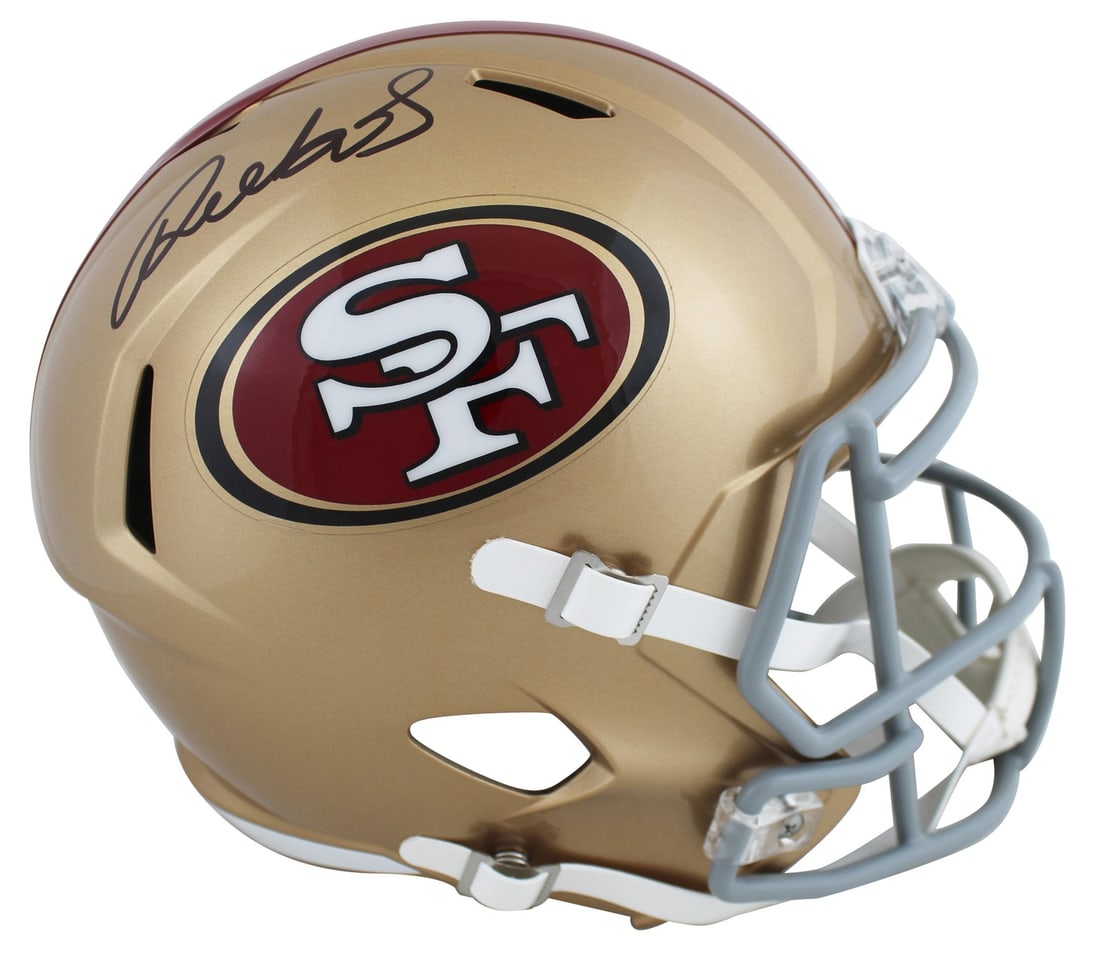 Deebo Samuel Signed San Francisco 49ers Full Size Speed Helmet JSA COA: Deebo Samuel Signed San Francisco 49ers Full Size Speed Helmet JSA COA This authentic full-size Speed Replica helmet is personally signed by Deebo Samuel of the San Francisco 49ers. The helmet comes w