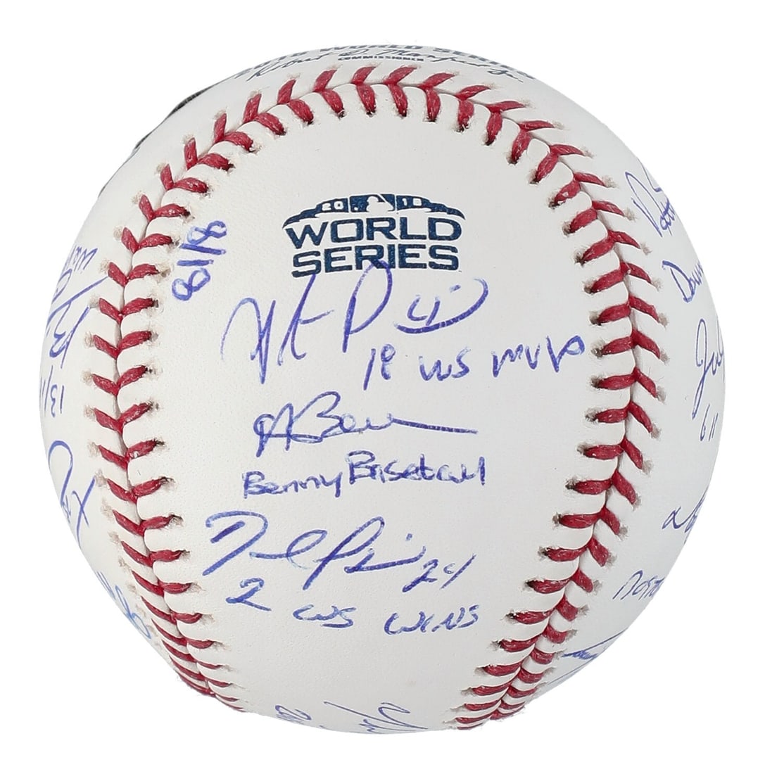 2018 Boston Red Sox Team Signed Baseball Limited Edition #8/18 with Fanatics Authentication: 2018 Boston Red Sox Team Signed Baseball Limited Edition #8/18 with Fanatics Authentication Celebrate the 2018 Boston Red Sox World Series victory with this limited edition team-signed baseball. This 