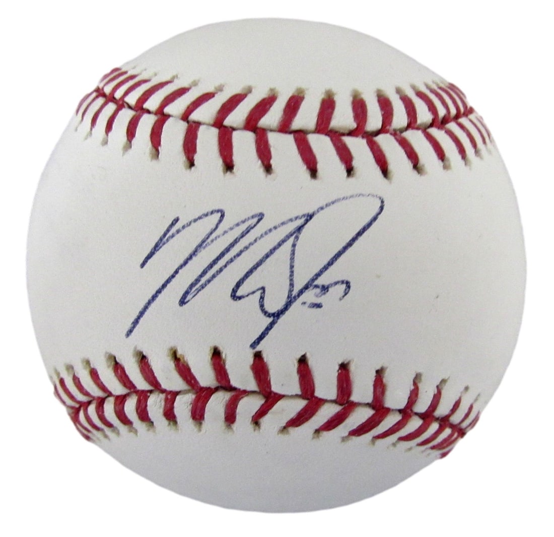 PSA DNA Authenticated OML Baseball Signed by Mike Trout Angels: PSA DNA Authenticated OML Baseball Signed by Mike Trout Angels Original Mike Trout signed OML baseball associated with the Los Angeles Angels. The autograph is authenticated by PSA/DNA. Pre-owned cond