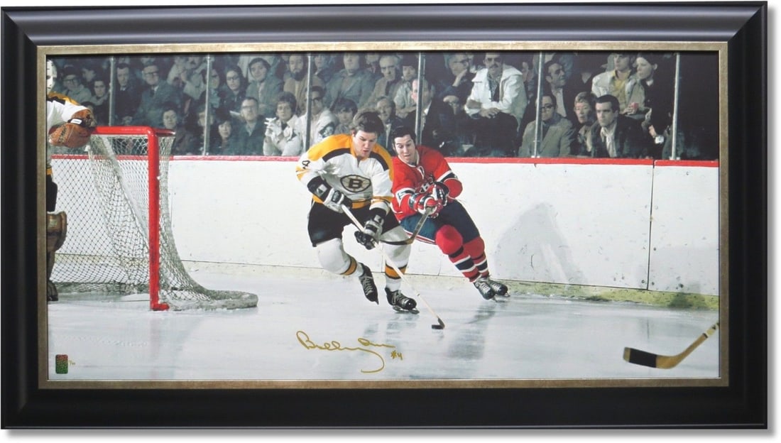 Framed Bobby Orr signed canvas 26X46 WGA limited 44 (1 of 5)