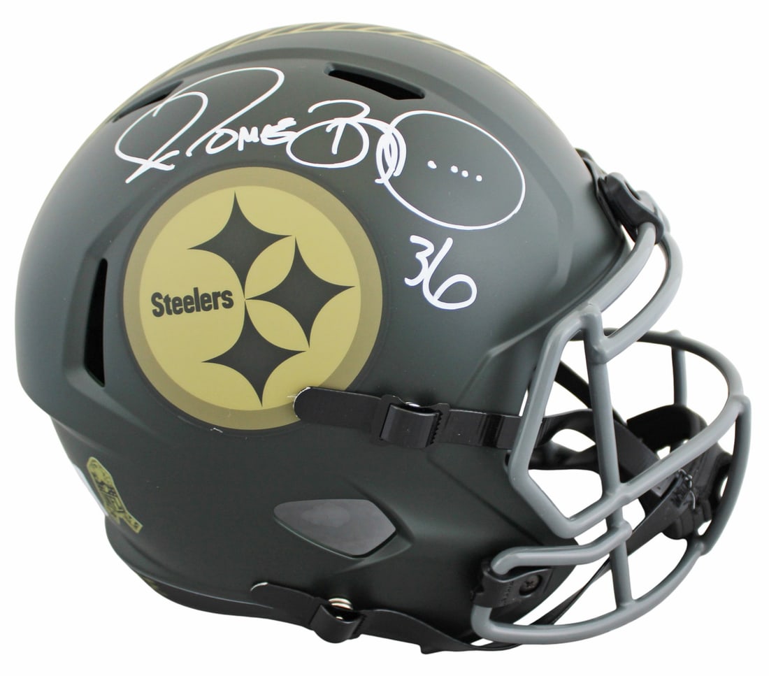 Jerome Bettis Autographed Steelers Salute To Service IV Full Size Replica Helmet BAS (1 of 3)