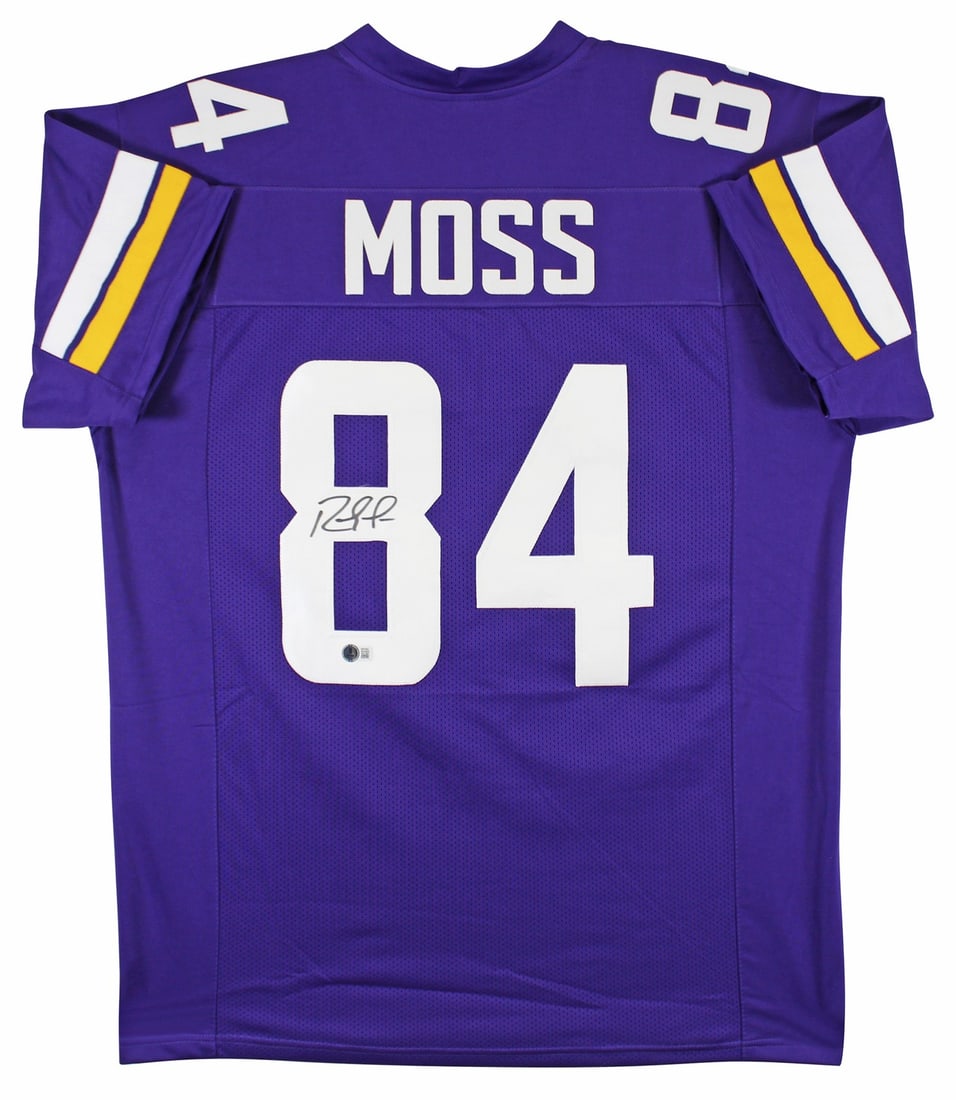 Randy Moss Signed Minnesota Vikings Purple Jersey Beckett BAS Witnessed (1 of 3)