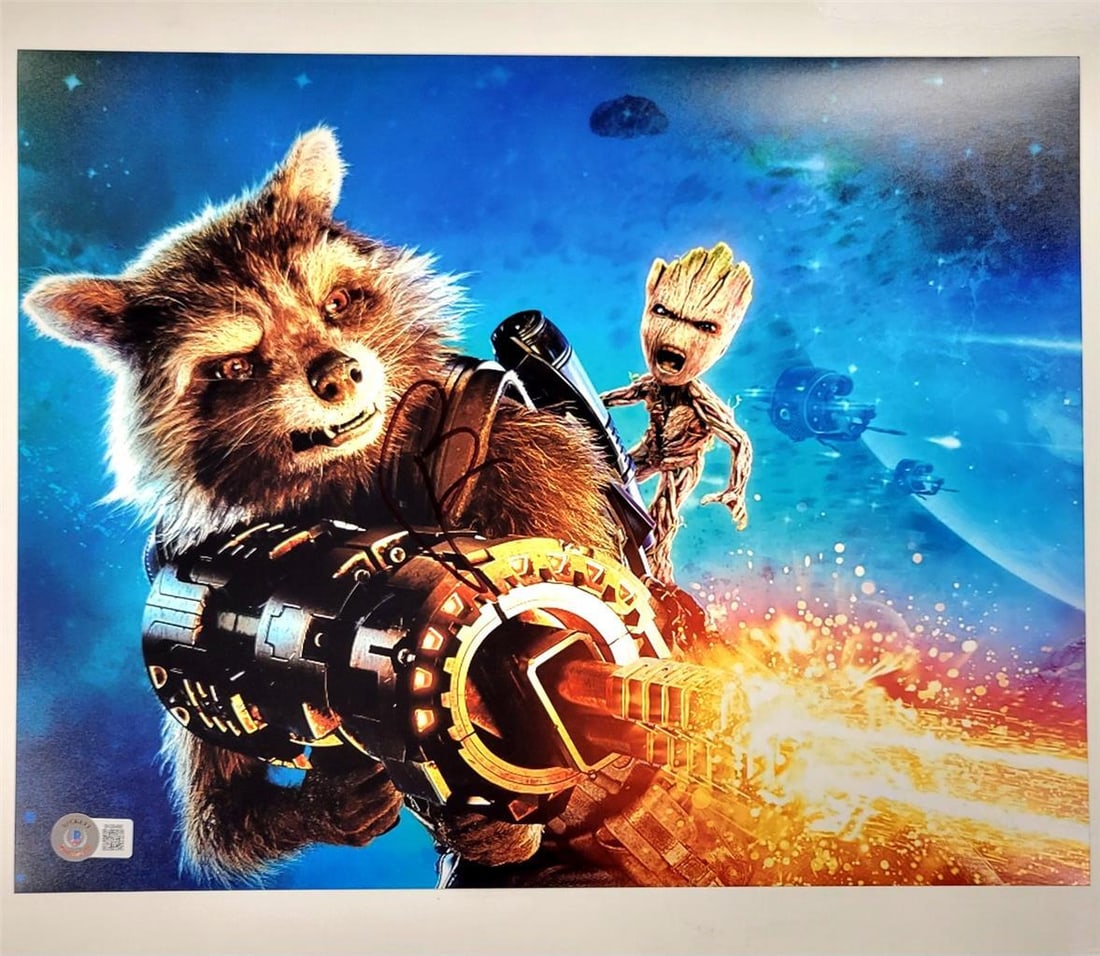 Bradley Cooper Signed 11x14 Rocket Raccoon Photo Guardians Beckett Authenticated (1 of 3)