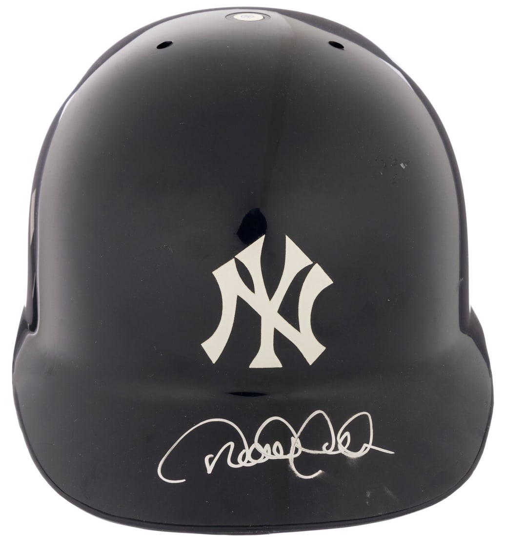 Derek Jeter autographed Yankees game model rookie helmet with Steiner COA: Derek Jeter autographed Yankees game model rookie helmet with Steiner COA This is an original Derek Jeter rookie signed New York Yankees game model helmet with Steiner Sports autograph authentication 