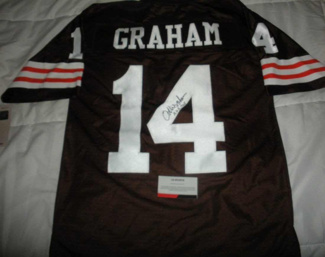 Signed Nike Cleveland Browns Otto Graham HOF Jersey with COA (1 of 3)