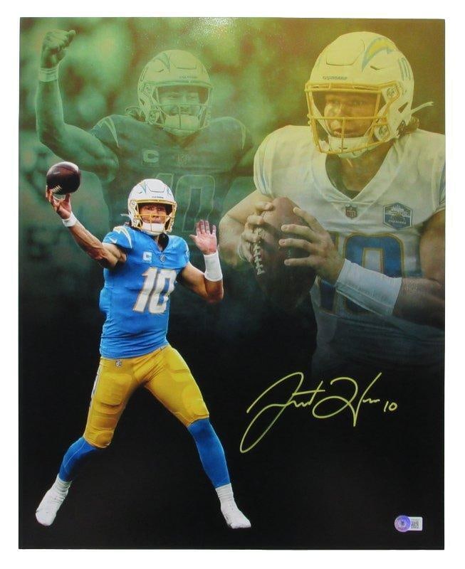 Justin Herbert Signed 16x20 Photo Los Angeles Chargers BAS Authenticated (1 of 3)