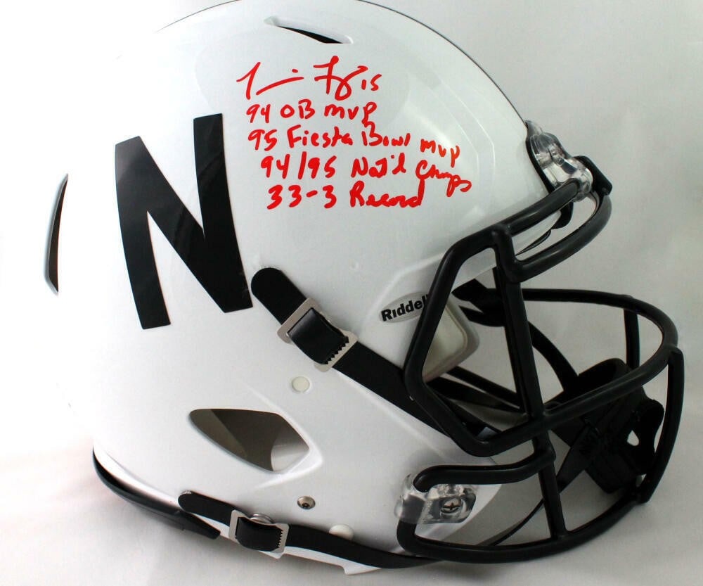 2019 Nebraska Cornhuskers Full Size Authentic Helmet Signed by Tommie Frazier (1 of 6)