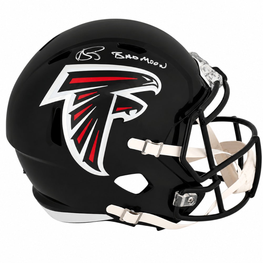 Riddell full size replica helmet signed by Andre Rison Falcons Bad Moon (1 of 1)
