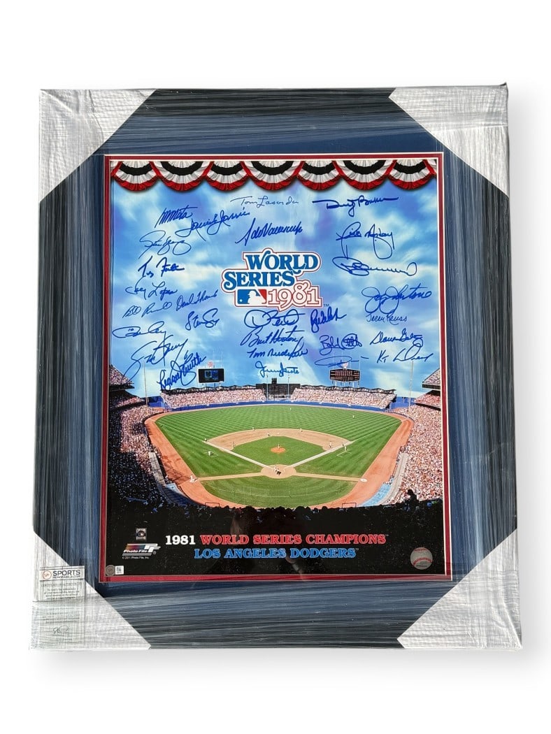 1981 World Series Dodgers 16x20 Photo Multi-Signed by Team Members: 1981 World Series Dodgers 16x20 Photo Multi-Signed by Team Members This 16x20 photograph commemorates the 1981 World Series champion Los Angeles Dodgers and features hand signatures from multiple icon