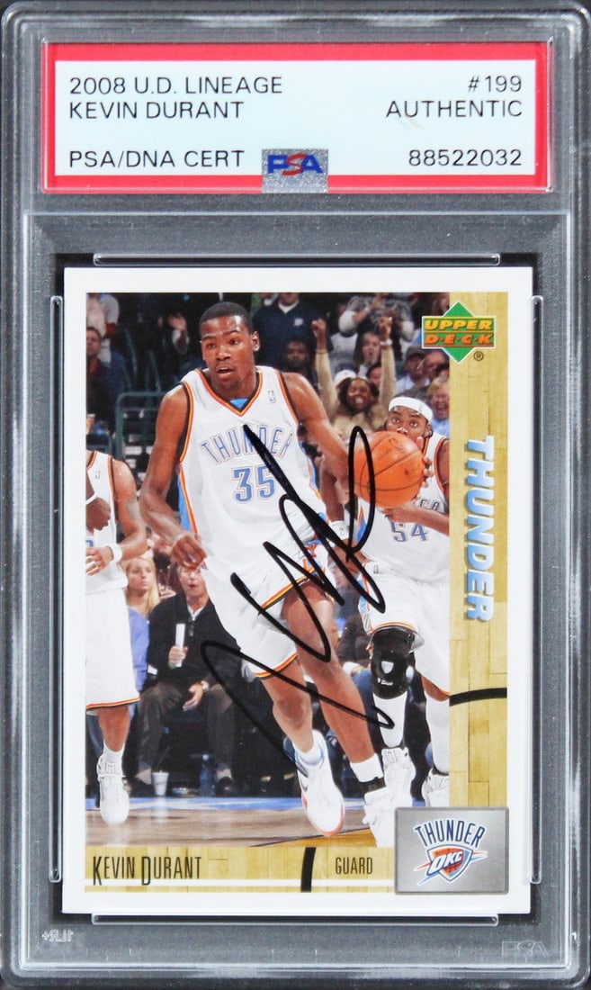 Kevin Durant autographed 2008 Upper Deck Lineage #199 card PSA DNA (1 of 2)