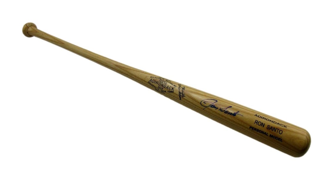 Autographed Adirondack Bat Ron Santo Chicago Cubs JSA COA 34 inch (1 of 7)