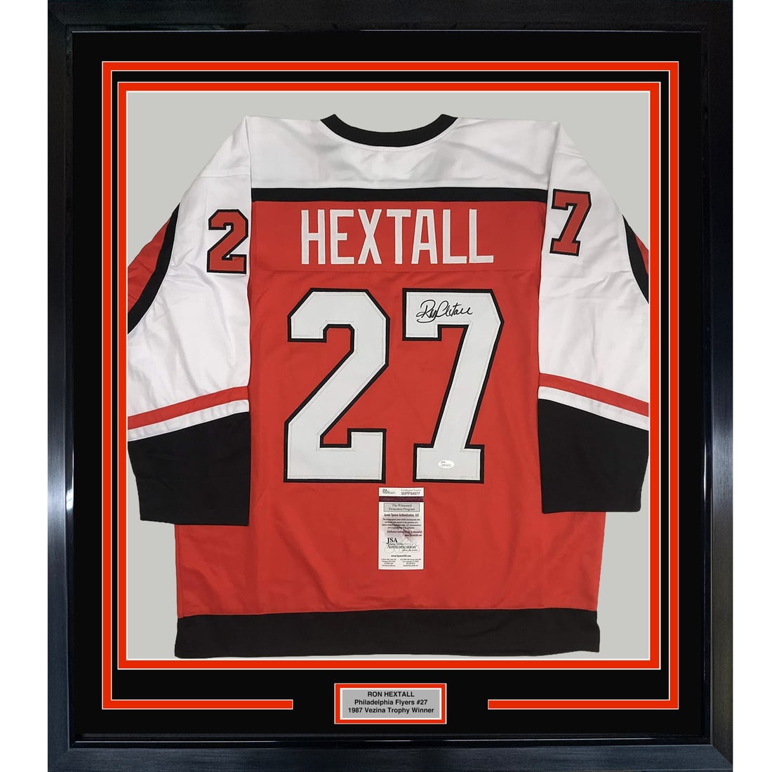 Framed Autographed Ron Hextall Jersey 33x42 Philadelphia Flyers JSA COA (1 of 2)