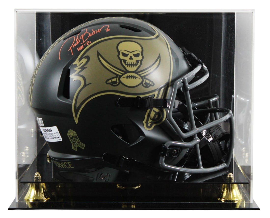 Ronde Barber autographed Buccaneers Speed replica helmet with case BAS: Ronde Barber autographed Buccaneers Speed replica helmet with case BAS Autographed Riddell full size Speed replica helmet featuring the Tampa Bay Buccaneers Alternate 2025 Salute To Service IV design 