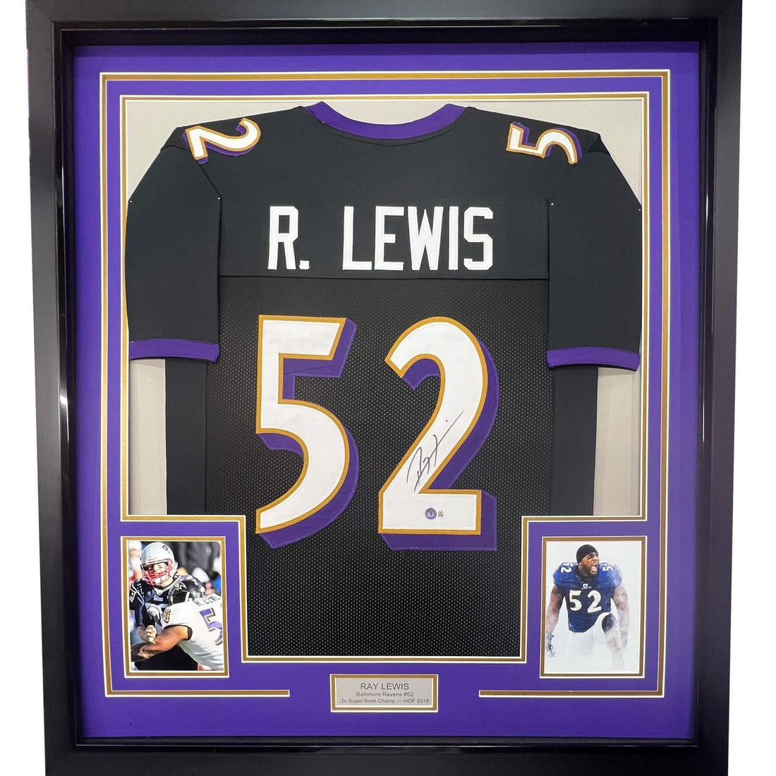 Ray Lewis framed Baltimore Ravens jersey with JSA COA 33x42: Ray Lewis framed Baltimore Ravens jersey with JSA COA 33x42 This framed Ray Lewis Baltimore Ravens black jersey features his authentic signature and comes with a James Spence Authentication (JSA) cert