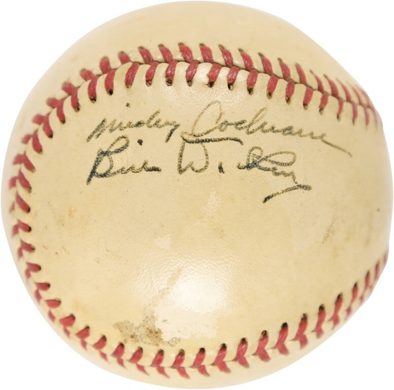 Signed Official AL Baseball by Cochrane and Dickey with PSA DNA Certification: Signed Official AL Baseball by Cochrane and Dickey with PSA DNA Certification This vintage Official American League (Harridge) baseball features the signatures of Hall of Fame catchers Mickey Cochrane
