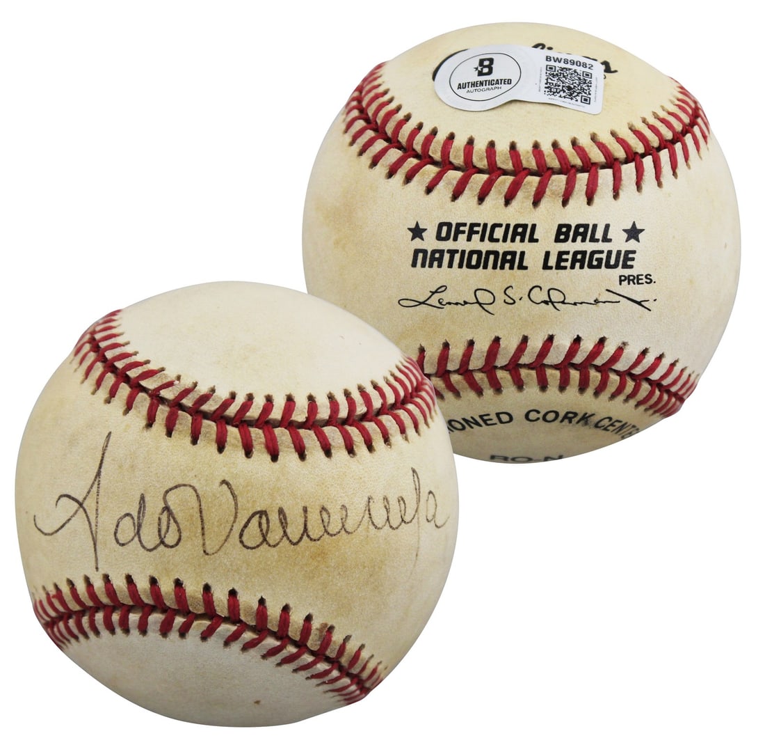 Fernando Valenzuela Autographed Leonard Coleman Baseball BAS Beckett (1 of 7)