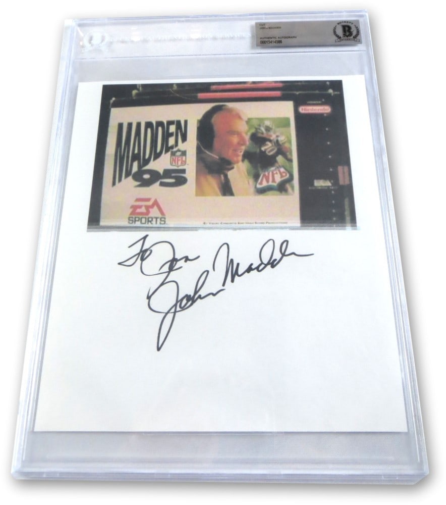 Beckett Authenticated John Madden Signed Cut Signature Photo (1 of 3)