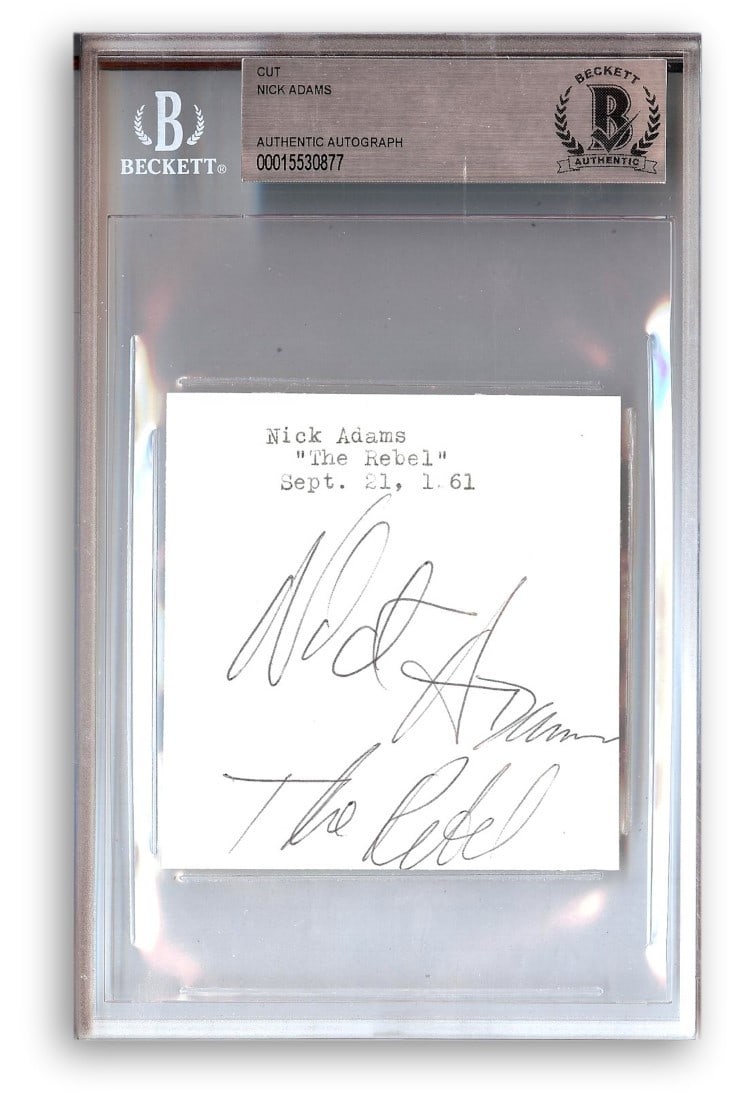 Nick Adams Cut Autograph Beckett Authenticated as Johnny Yuma from The Rebel (1 of 1)